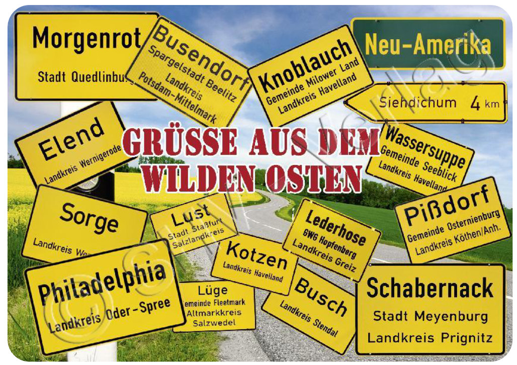 Ost151_M Fotomagnet für Sammler, Grüße aus dem wilden Osten