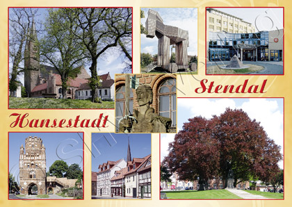 Ansichtskarte Hansestadt Stendal Postkarte Vorderseite