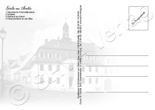 Ansichtskarte Strehla, Rückseite
