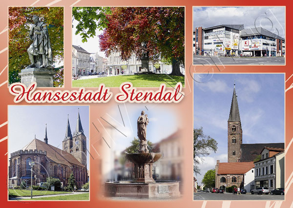 sdl-1511-01 Ansichtskarte Hansestadt Stendal Vorderseite