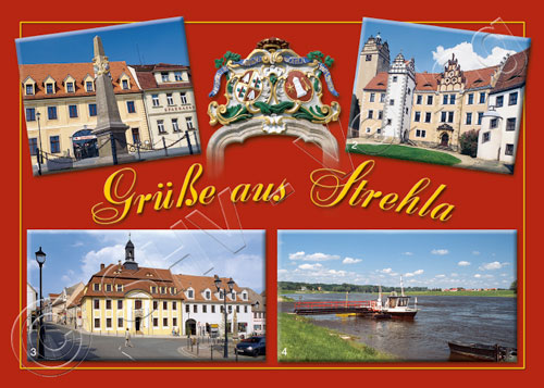 Ansichtskarte Strehla, Vorderseite