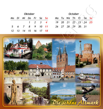 1055cdc812188c8 Postkartenkalender Sachsen-Anhalt 2015 Oktober