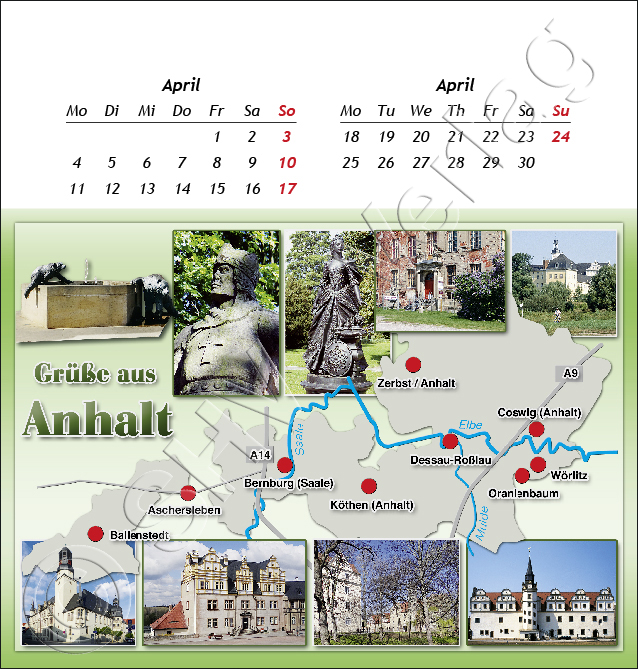 04-01 Postkartenkalender Sachsen-Anhalt 2016 April