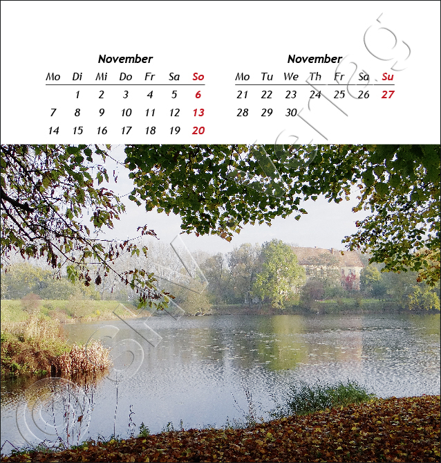 11-01 Postkartenkalender Sachsen-Anhalt 2016 November