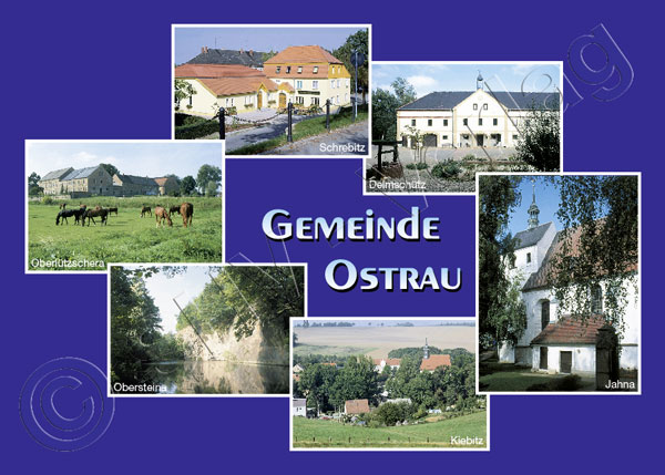 Ansichtskarte Gemeinde Ostrau